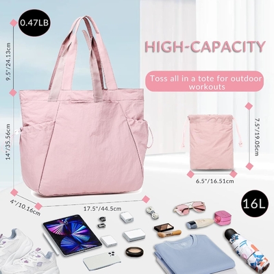 BTOOP TOTE BAG dla kobiet, Złata torba plażowa, łagodna torba do podróży, pracy