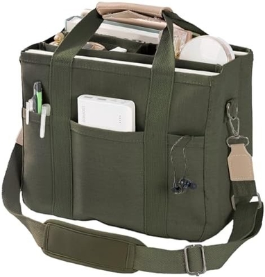 Torebka z płótnem z wieloma kieszeniami Crossbody torebka dla kobiet Modna torebka na ramię Wszystko torebka z Compart