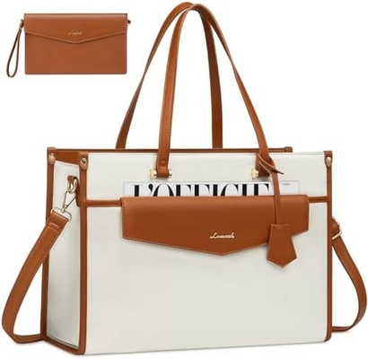 LOVEVOOK Torba laptopowa dla kobiet, 15,6 cala Torba laptopowa 2-w-1