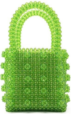MIUCO WOMEN'S PERLED HANDBAGES Ręcznie TYTAJĄCY KRYSTALNY PERL TOTE BAGES