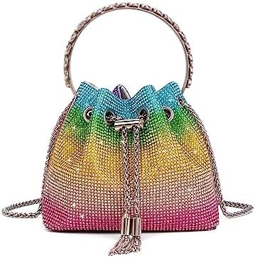 Bling Crystal Rhinestone Purse dla kobiet Sparkly Clutch Handbag Crossbody Bag na wieczorne wesele