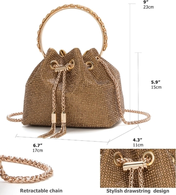 Bling Crystal Rhinestone Purse dla kobiet Sparkly Clutch Handbag Crossbody Bag na wieczorne wesele