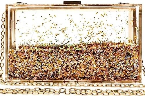 JeVenis Magiczne Przejrzystości Sequins Sprzęgła torebka Wieczorny torebka do imprezy Prom Oblubienicę