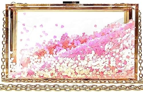 JeVenis Magiczne Przejrzystości Sequins Sprzęgła torebka Wieczorny torebka do imprezy Prom Oblubienicę