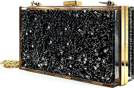 JeVenis Magiczne Przejrzystości Sequins Sprzęgła torebka Wieczorny torebka do imprezy Prom Oblubienicę