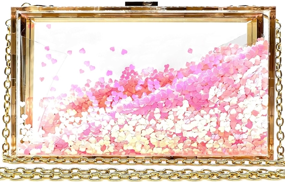 JeVenis Magiczne Przejrzystości Sequins Sprzęgła torebka Wieczorny torebka do imprezy Prom Oblubienicę