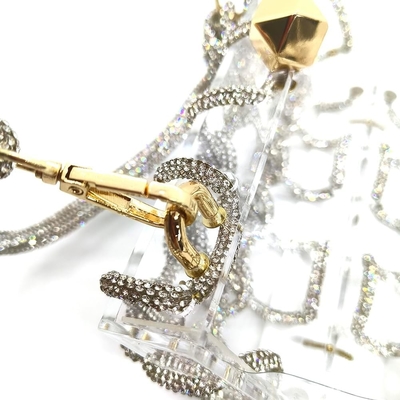 Jasna torba akrylowa Rhinestone Akrylowe sprzęgło Kryształowe torebki wieczorowe dla kobiet Glitter torebka do ślubu