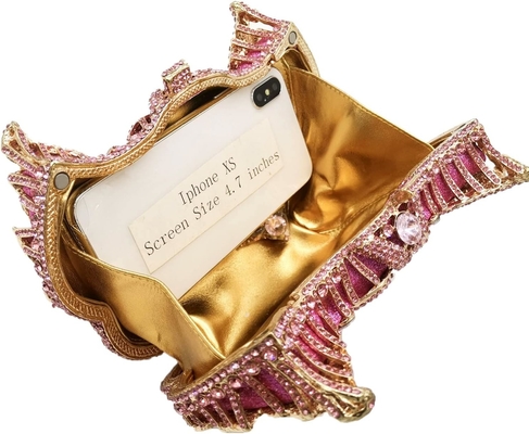 BOUTIQUE DE FGG WOMEN SWAN CLUTCH CHRYSTALNE Wieczorne Torby Ślubne Przyjęcie Wieczerza Damy RHINESTONE MINAUDIERE torebka