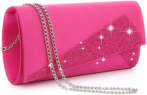 DASEIN WOMEN'S SATIN RINESTONE CLUTCH wieczorne torby błyszczące błyszczące torebka ręczna na imprezę ślubne koktajle balu