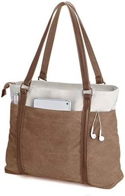 Kobiety laptop torba do pracy lekkie płótno 15,6-calowa torebka