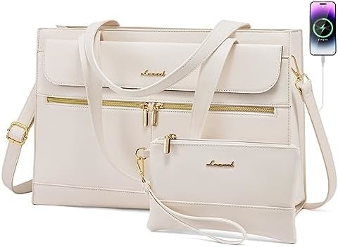 LOVEVOOK LAPTOP BAG Dla kobiet 15,6 cala LAPTOP TOTE WORK BAG PROFESJONALNA skóra KOMPUTER BRIEFCASE WATERPROOF BUSINESS