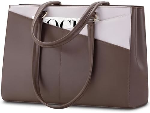 Łaptopa TOTE BAG dla kobiet 15,6 cali WATERPROOF skórzane KOMPUTEROWE BAGY BIZNESOWE PRACA KONSULTATORSKA Czarna