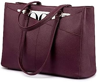 Łaptopa TOTE BAG dla kobiet 15,6 cali WATERPROOF skórzane KOMPUTEROWE BAGY BIZNESOWE PRACA KONSULTATORSKA Czarna