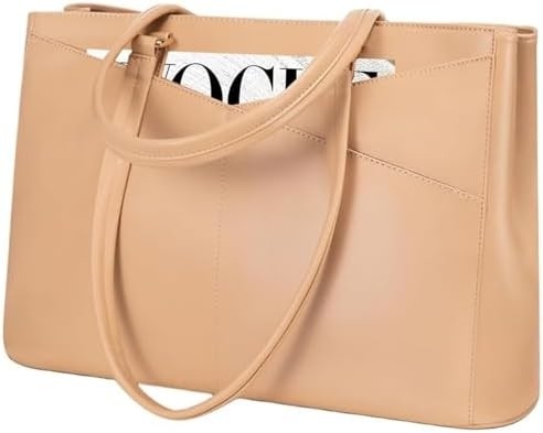 Łaptopa TOTE BAG dla kobiet 15,6 cali WATERPROOF skórzane KOMPUTEROWE BAGY BIZNESOWE PRACA KONSULTATORSKA Czarna