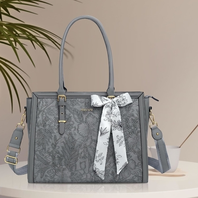 MOOSISO LAPTOP BAG FOR WOMEN, 17-17.3 INCH PU LEATHE TOTE BAG Kompatybilny z MACBOOK, HP, DELL, ASUS NOTEBOOK