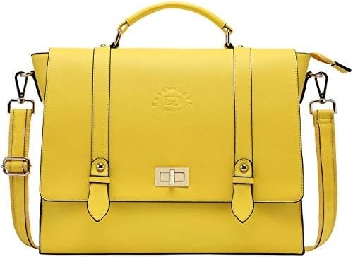 EASEGAVE DAMASKY 17 INCH LAPTOP BRIEFCASE, VINTAGE PURPLE SAFFIANO ECO-LEATHER, MULTI-COMPARTMENT, 3 lb pojemność wagi