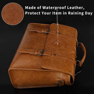 Mężczyzna KASZEK PRZYJĄCY VINTAGE 15.6 INCH WATERPROOF LEATHER laptopa Briefcase duża torebka RETRO biurowy college