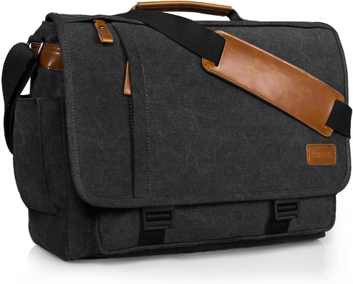 STARER MEN MESSENGER BAG 15,6 cala, wodoodporne płótno torebka komputerowa torebka robocza, laptop torba na ramieniu