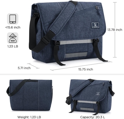 OIWAS Messenger Bag dla mężczyzn, 15.6 Inch Laptop Crossbody Bags Kobiety Casual Sachet Shoulder Bag Biuro podróży College