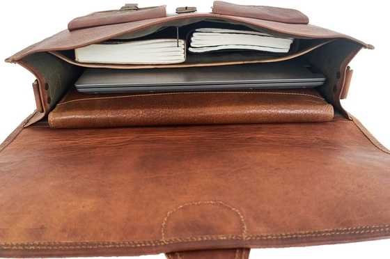 18 cali skórzane briefscase laptop messenger bag najlepszy komputer satchel ręcznie wykonane torby dla mężczyzn i kobiet