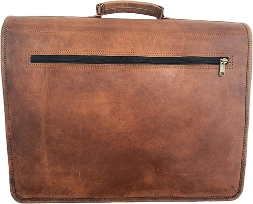 18 cali skórzane briefscase laptop messenger bag najlepszy komputer satchel ręcznie wykonane torby dla mężczyzn i kobiet
