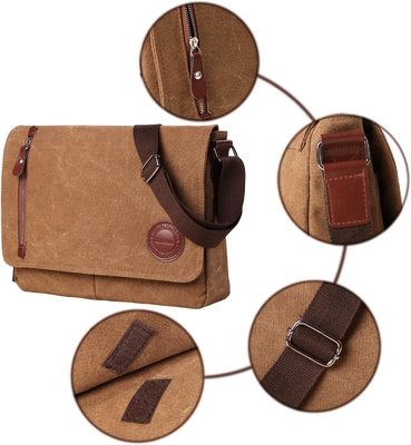 VINTAGE CANVAS SACHEL MESSENGER BAG dla mężczyzn, kobiet, bagaż podróżny 13,5&quot; LAPTOP BAGAS KSIĄŻKA