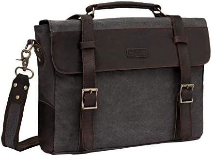 Torba dla mężczyzn,Vintage płótno skóra płótno laptopa torba na ramieniu torba biznesowa walizka