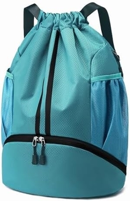 HOEDIA SPORTS DRAWSTRING RYCKPACK - STRING SWIM GYM BAG Z KOPICZĄ CZUBOWĄ I WATER-PROOF POCZEK DOMÓW&amp;MEN