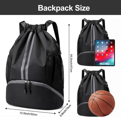 HOEDIA SPORTS DRAWSTRING RYCKPACK - STRING SWIM GYM BAG Z KOPICZĄ CZUBOWĄ I WATER-PROOF POCZEK DOMÓW&amp;MEN
