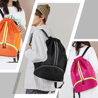 HOEDIA SPORTS DRAWSTRING RYCKPACK - STRING SWIM GYM BAG Z KOPICZĄ CZUBOWĄ I WATER-PROOF POCZEK DOMÓW&amp;MEN