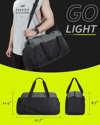 Bagsmart gym bags for men women, składany bagaż podróżny, lekki weekend duffel bag z schowkiem,