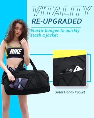 Torba sportowa BAGSMART z schowkiem i mokrą kieszenią, lekka torba sportowa podróżna, C TO STORE buty sportowe WADZA