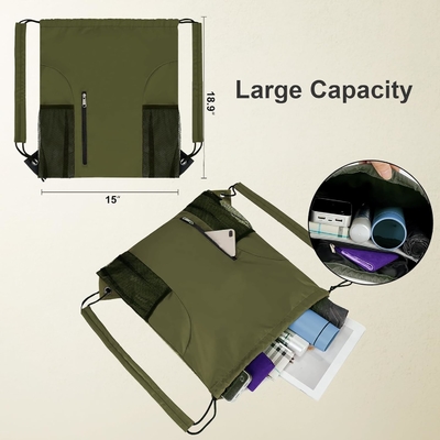 BEEGREEN DRAWSTRING-BACK-GYM-BAG, LARGE SPORTS BAG, STRING RECKBACK CINCH BAG dla mężczyzn i kobiet Czerwony