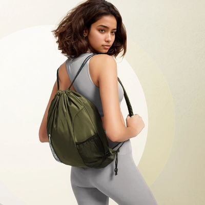 BEEGREEN DRAWSTRING-BACK-GYM-BAG, LARGE SPORTS BAG, STRING RECKBACK CINCH BAG dla mężczyzn i kobiet Czerwony