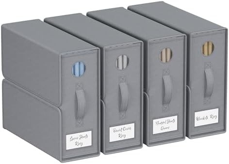 Organizatory i przechowywanie arkuszy, 4-pack, wielkość królewska/królewska (szary), organizator arkuszy, pojemniki do przechowywania arkuszy,
