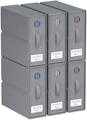 Organizatory i przechowywanie arkuszy, 4-pack, wielkość królewska/królewska (szary), organizator arkuszy, pojemniki do przechowywania arkuszy,
