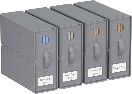 Organizatory i przechowywanie arkuszy, 4-pack, wielkość królewska/królewska (szary), organizator arkuszy, pojemniki do przechowywania arkuszy,