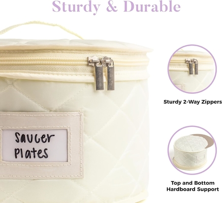 CHINA STORAGE CONTAINERS QUILTED. 7PC DISHES STORAGE KIT Z 48 CUT-TO-SIZE FELT INNERS. FINE CHINA STORAGE, Płytka
