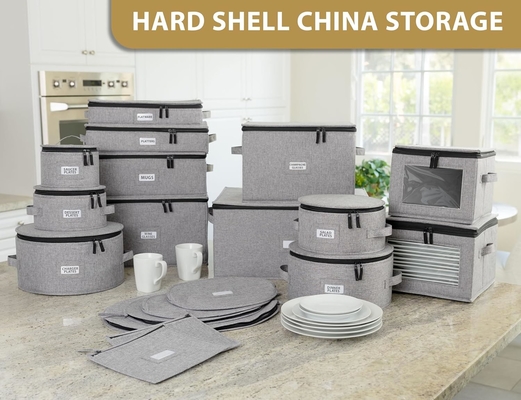 CHINA STORAGE - Zestaw z 6 przypadków dla precyzyjnych akcesoriów CHINA STORAGE - Utrzymuje ciężkie łodzie, miski, małe i duże talerze