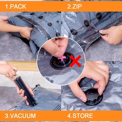 12 SPOKAJĄCYCH WAKUUMOWYCH SZAKÓW STROJNOWANIA (3 X JUMBO, 3 X LARGE, 3 X MEDIUM, 3 X SMALL), SPASIERZĄCY MIEJSZENIE