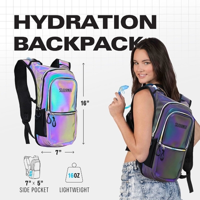 Sojourner Hydration Pack, Hydration Backpack - Water Backpack z 2l Hydration Bladder, Festival Essential - Rave