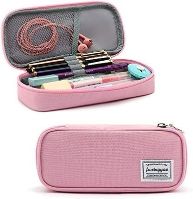 FUXINGYAO PENCIL CASE, MULTI-SLOT PENCIL POCH, PORTABLE PENCIL BAG, PEN CASE FOR&amp; OFFICE ((CZARNY)
