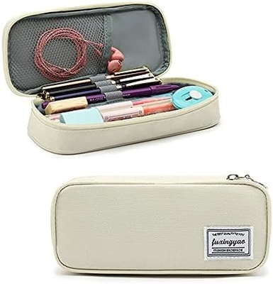 FUXINGYAO PENCIL CASE, MULTI-SLOT PENCIL POCH, PORTABLE PENCIL BAG, PEN CASE FOR&amp; OFFICE ((CZARNY)