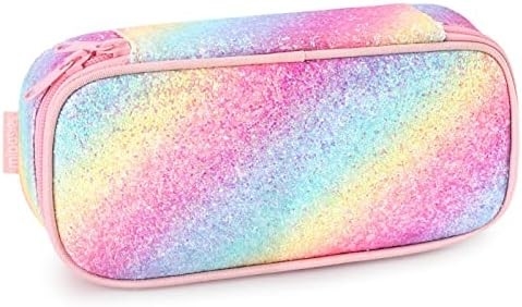 Mybasies dziecięce ołówek dla dziewczynek i chłopców Miękki Rainbow Pen Box Pocket (Rainbow 1)
