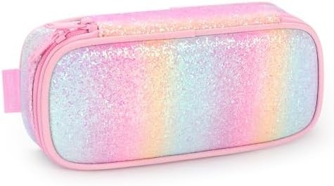 Mybasies dziecięce ołówek dla dziewczynek i chłopców Miękki Rainbow Pen Box Pocket (Rainbow 1)
