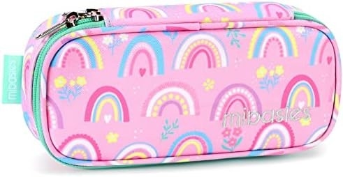 Mybasies dziecięce ołówek dla dziewczynek i chłopców Miękki Rainbow Pen Box Pocket (Rainbow 1)