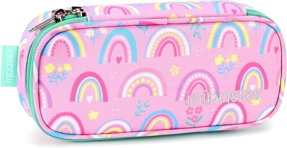 Mybasies dziecięce ołówek dla dziewczynek i chłopców Miękki Rainbow Pen Box Pocket (Rainbow 1)