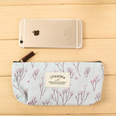 Pudełka ołówkowa, Cute Floral Flower Canvas Zipper Pudełka ołówkowa Cudowna tkanina Flower Tree Pen Bags Supplies 4 Pcs