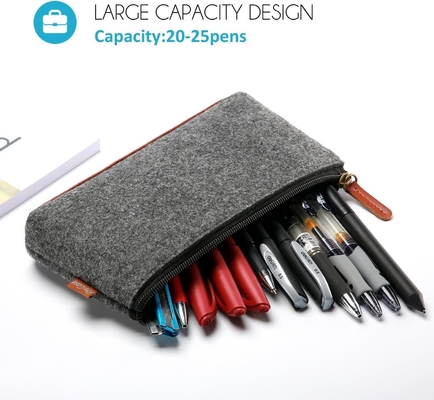 ProCase Kaseta ołówkowa Kaseta ołówkowa, filcowe papierosy dla uczniów Torba z zamkiem do ołówków, ołówków, podkreślaczy, gel pens, markerów