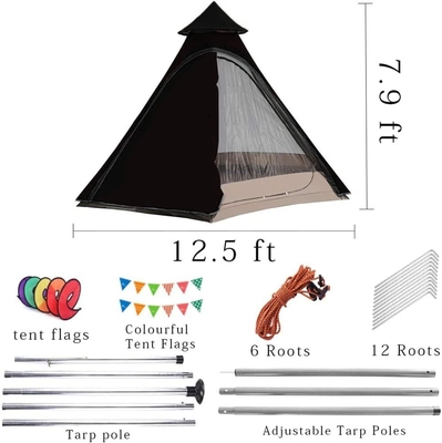 12'x10'x8'Kopułkowy namiot kempingowy 5-6 osób 4 Sezon Dwuwarstwowe warstwy wodoodporne anty-UV Windproof namioty rodzinne kemping na świeżym powietrzu